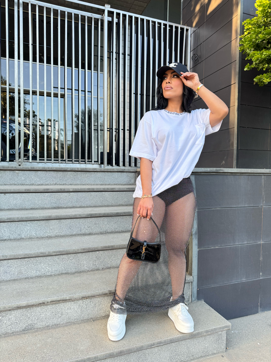 Rhinestone Maxi Skirt